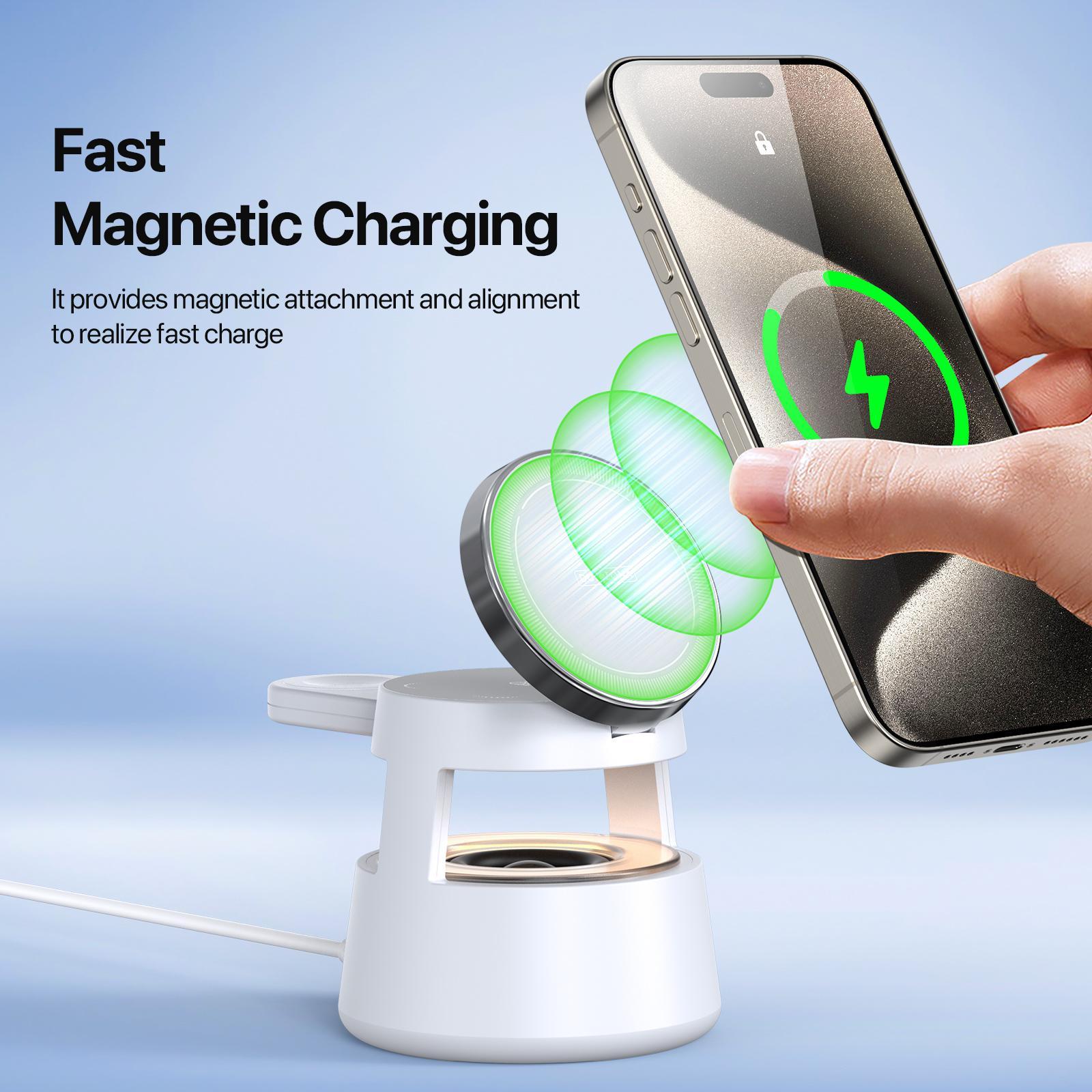 5 In 1 Magnetic Wireless Charger With Bluetooth Speaker 5