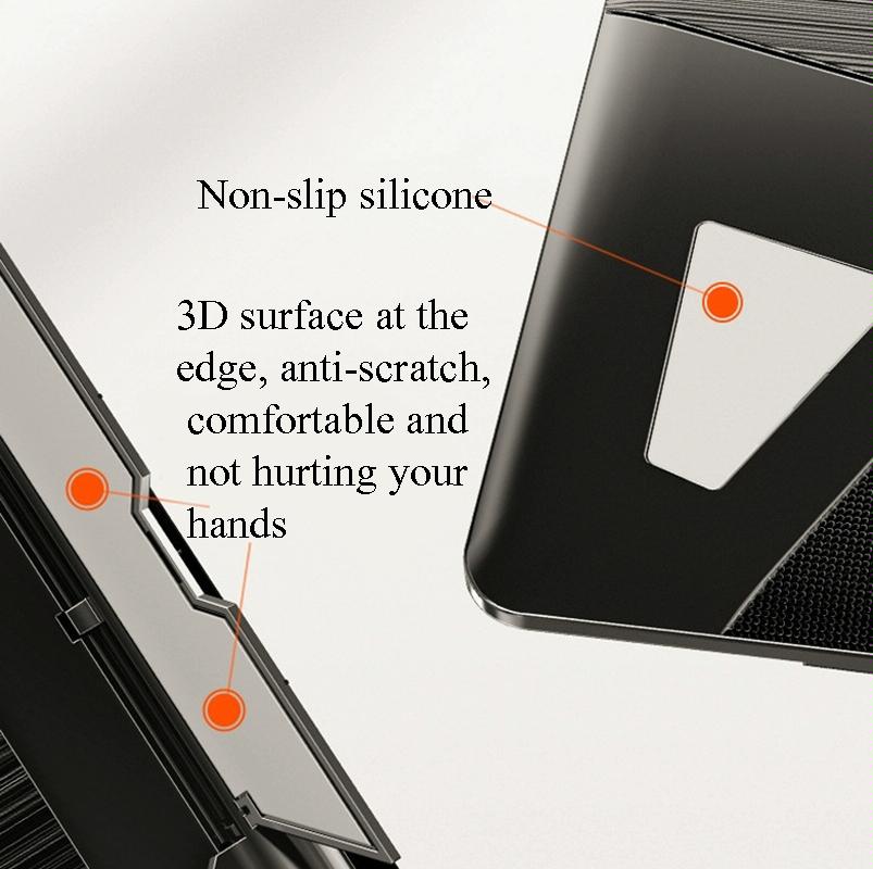 Portable Laptop Stand - Adjustable Height Foldable Heat Dissipation - Elegant Black 7