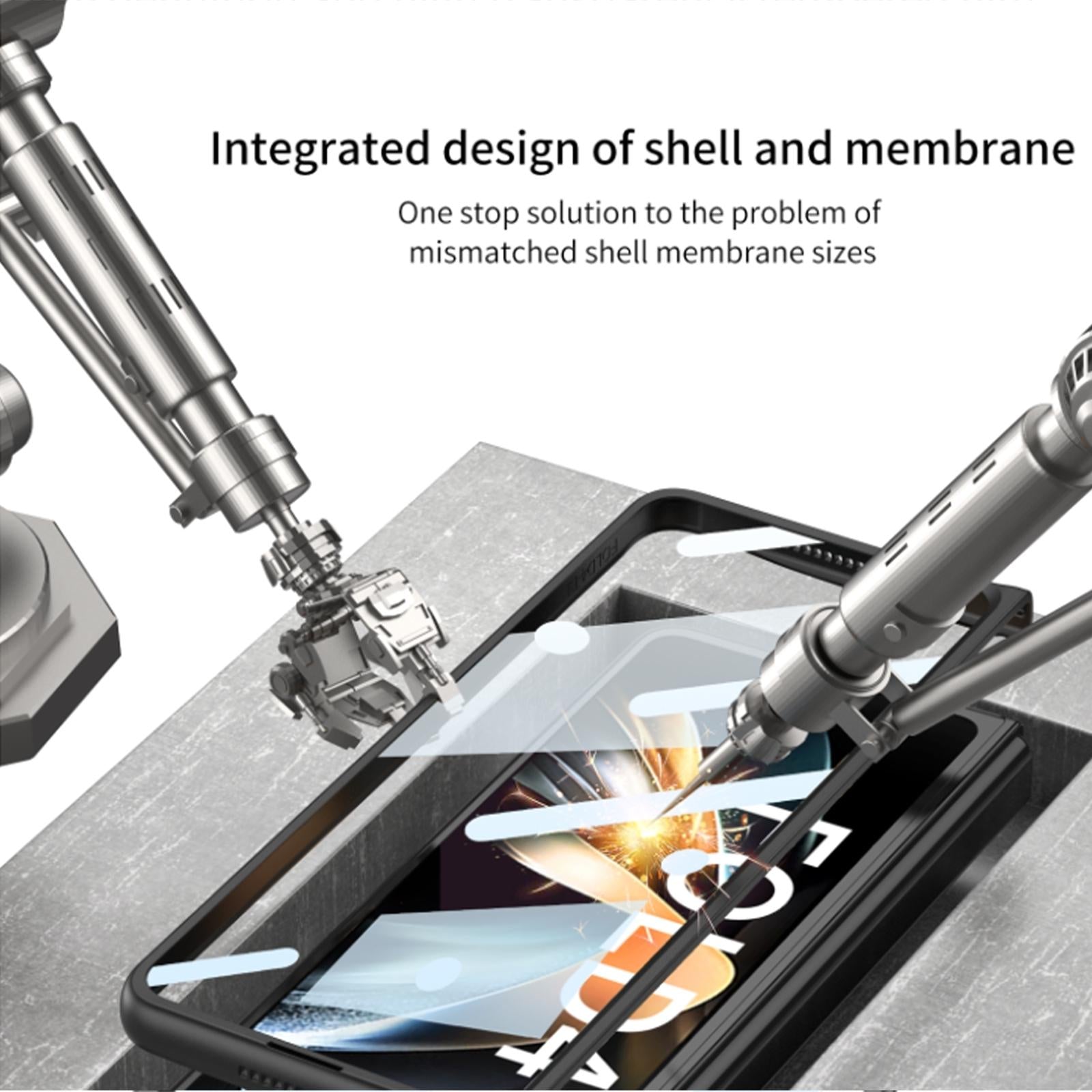 For Samsung Galaxy Z Fold4 5G Full Coverage Ultra Thin Case - Grey 6