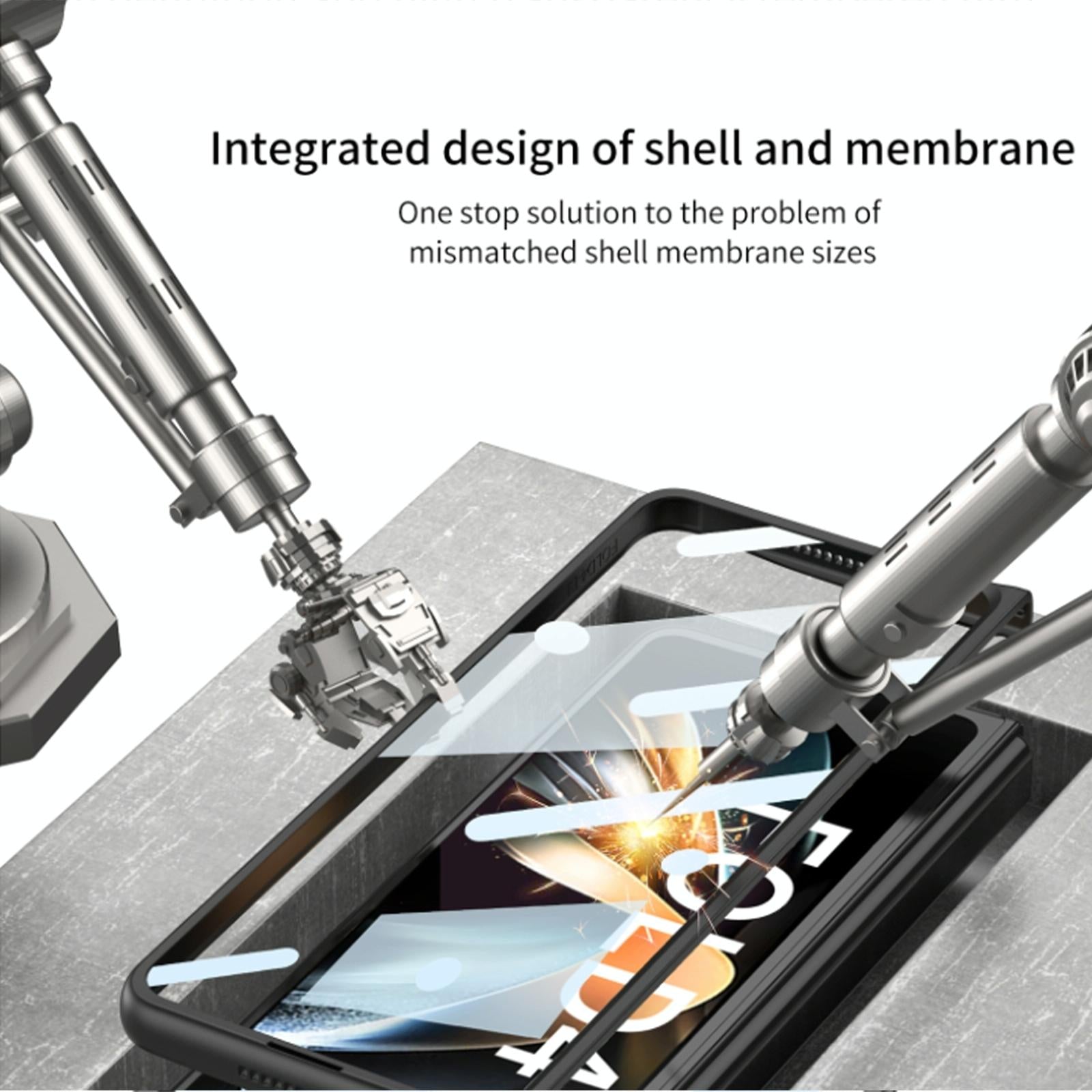 For Samsung Galaxy Z Fold4 5G Full Coverage Ultra Thin Case - Grey 12