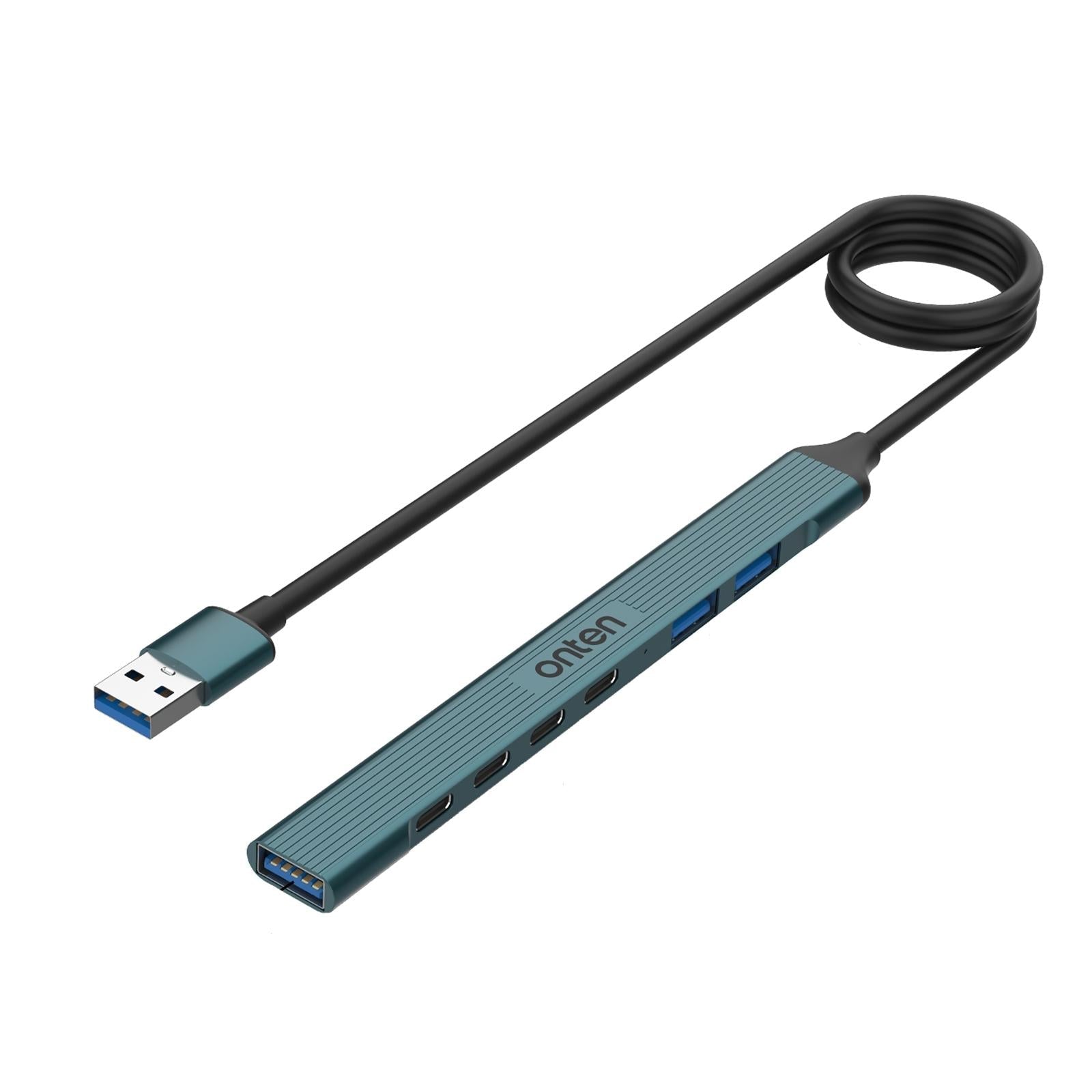 7-In-1 Usb3.0 + Usb2.0X2 + Type-Cx4 Docking Station Pine Green