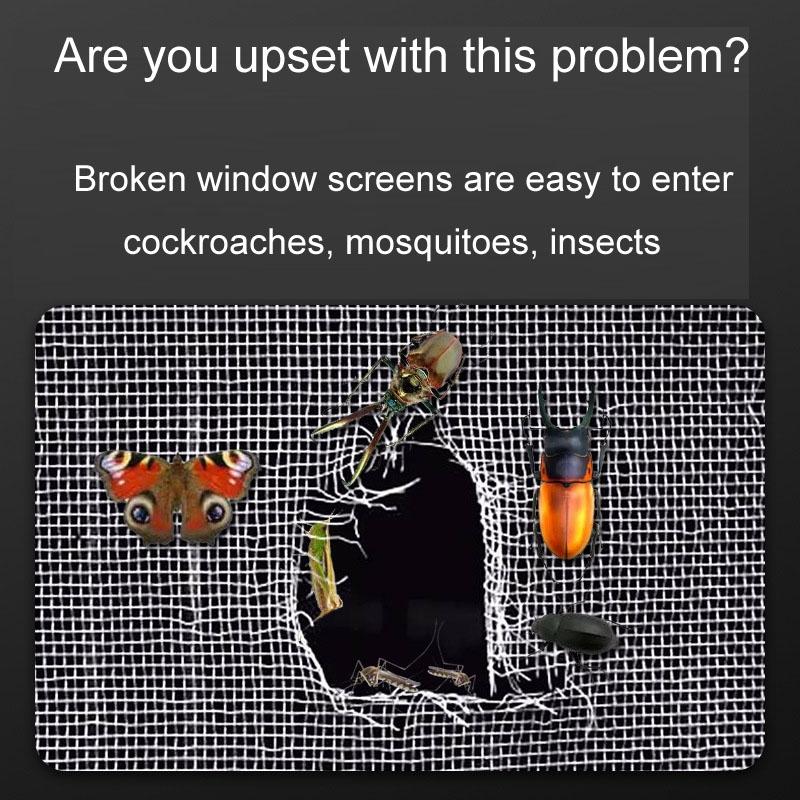 Anti-mosquito Window Screen Curtain - Repair Subsidy - Gray 8