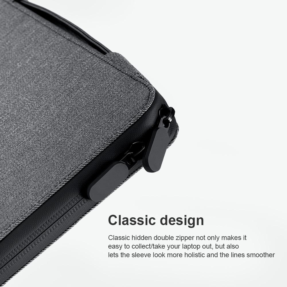 14 Inch Multifunctional Laptop Storage Bag with Holder - Black 9
