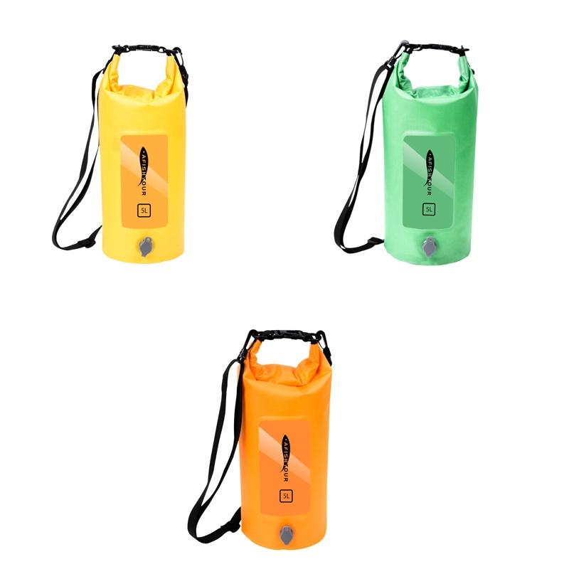 5L Waterproof Drifting Stream Bag Foldable Storage Bucket - Yellow 3