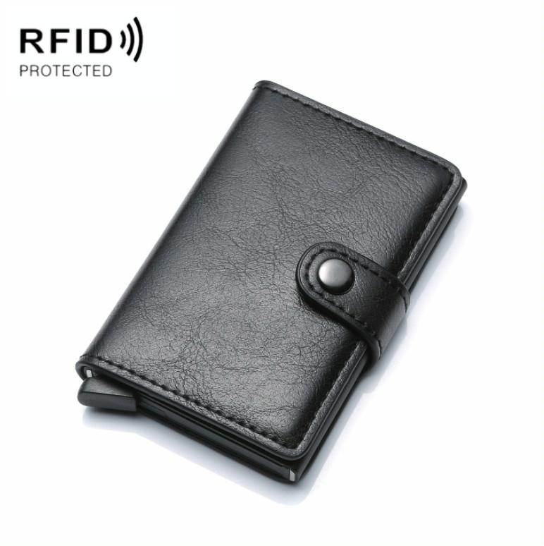 Secure Rfid Blocking Aluminum Card Case - Black