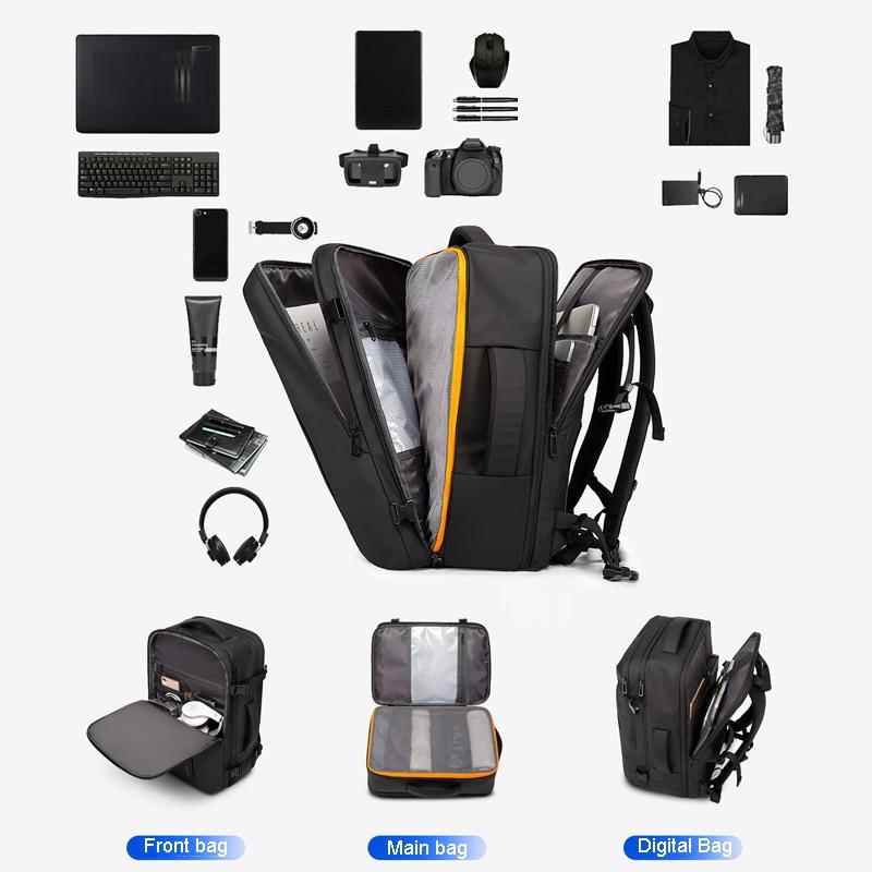 Men Waterproof Double Shoulder Backpack 8
