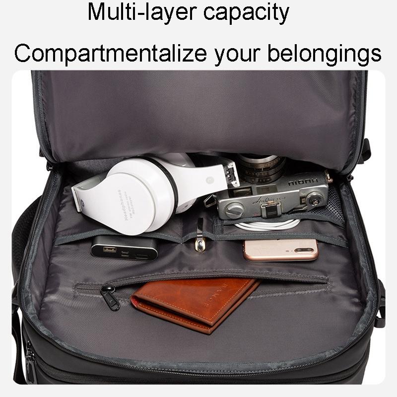 Men Waterproof Double Shoulder Backpack 13