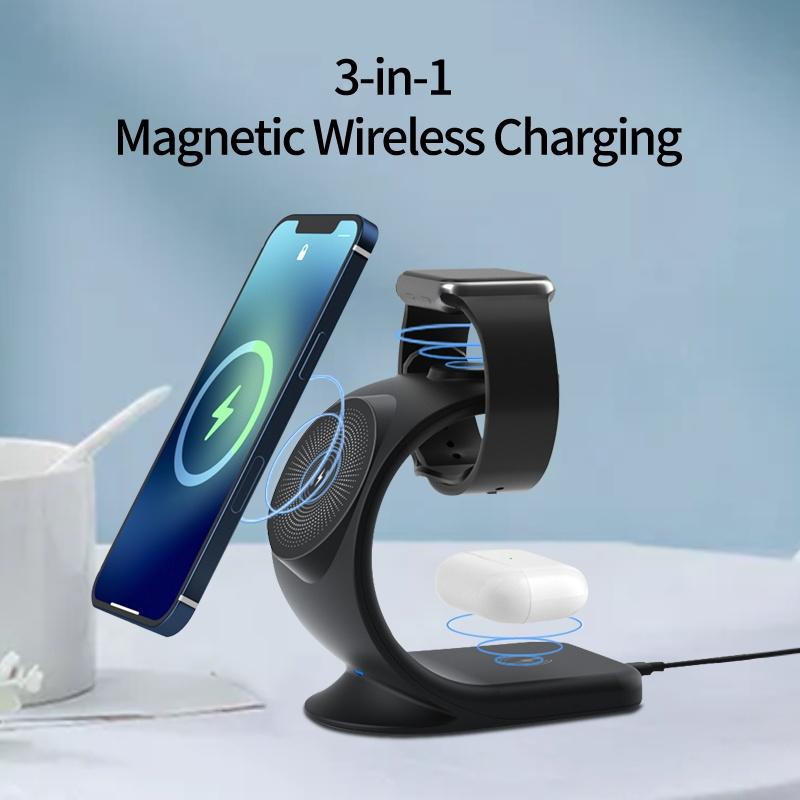 3 In 1 Magnetic Wireless Charger For Phone Watch Airpods 5