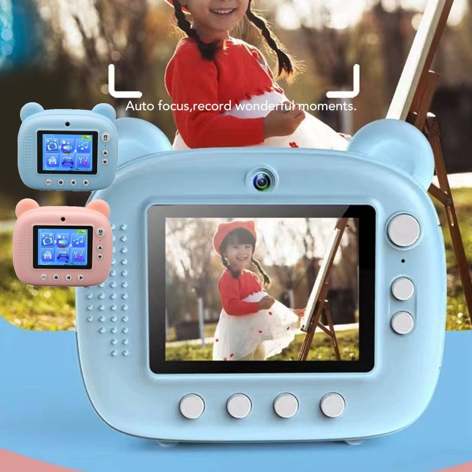 Instant Print Camera for Kids with Dual Lens and 2.4-inch Screen - Pink 7