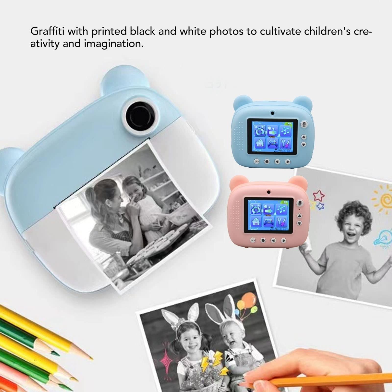 Instant Print Camera for Kids with Dual Lens and 2.4-inch Screen - Pink 8