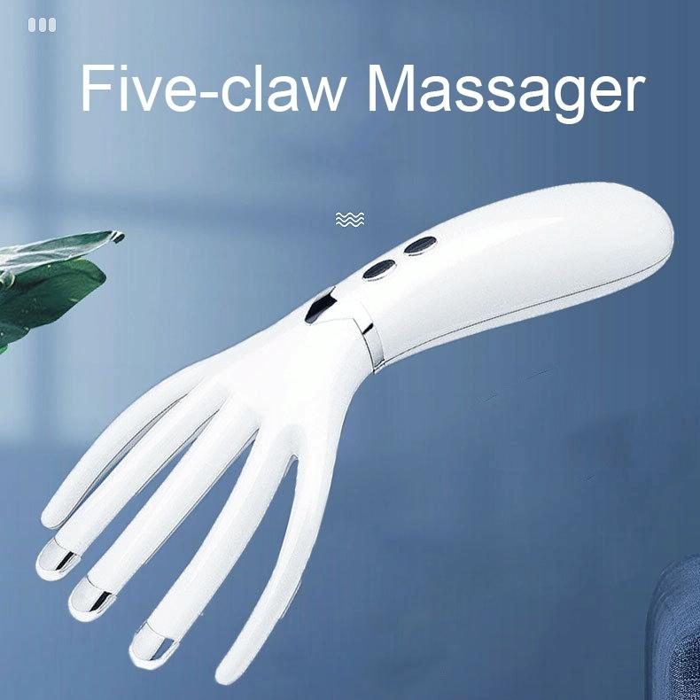 Heated Vibration Head Massager Mini Electric Comb Pearl White 7