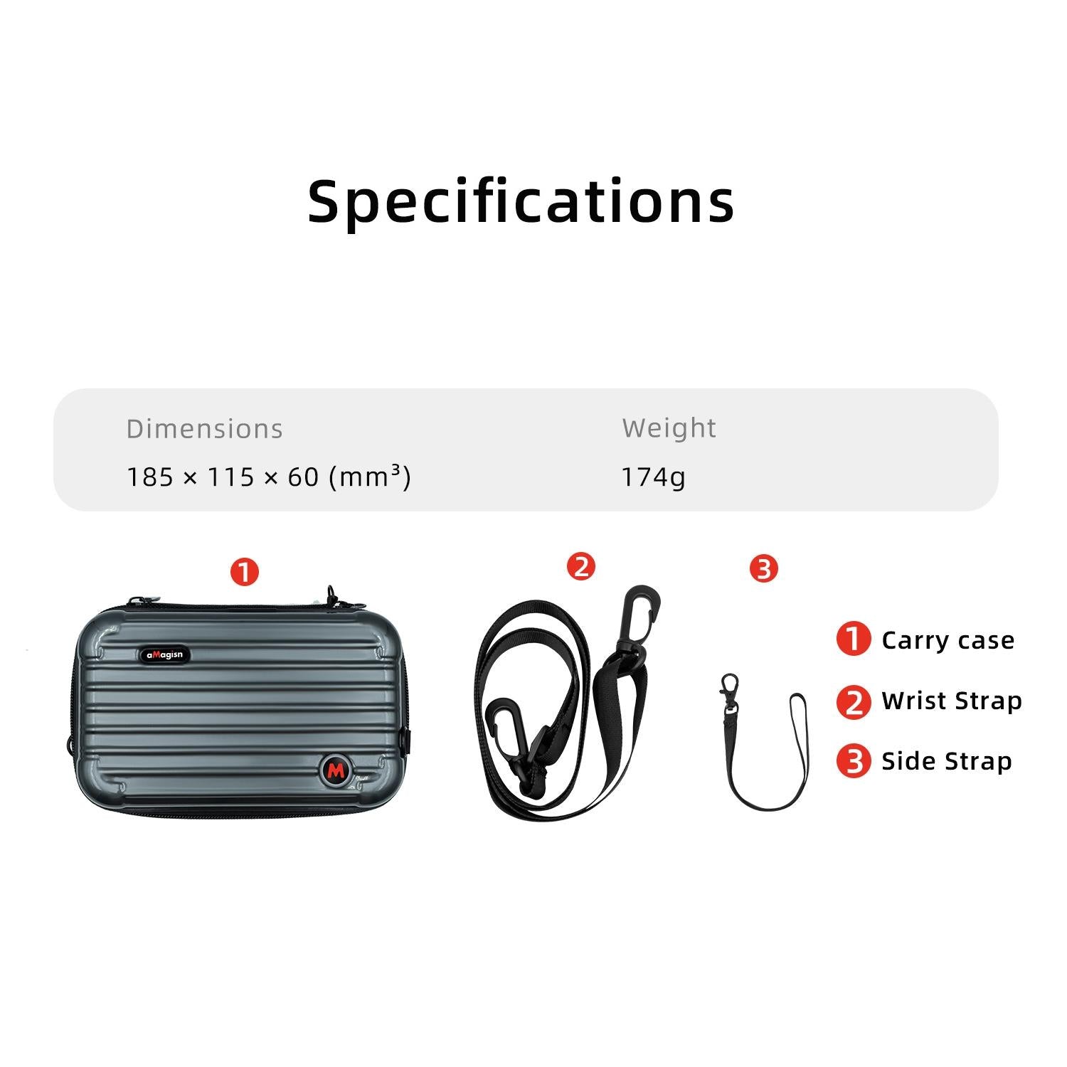 Small Organizer Bag for Sports Camera Accessories - Deep Gray 6