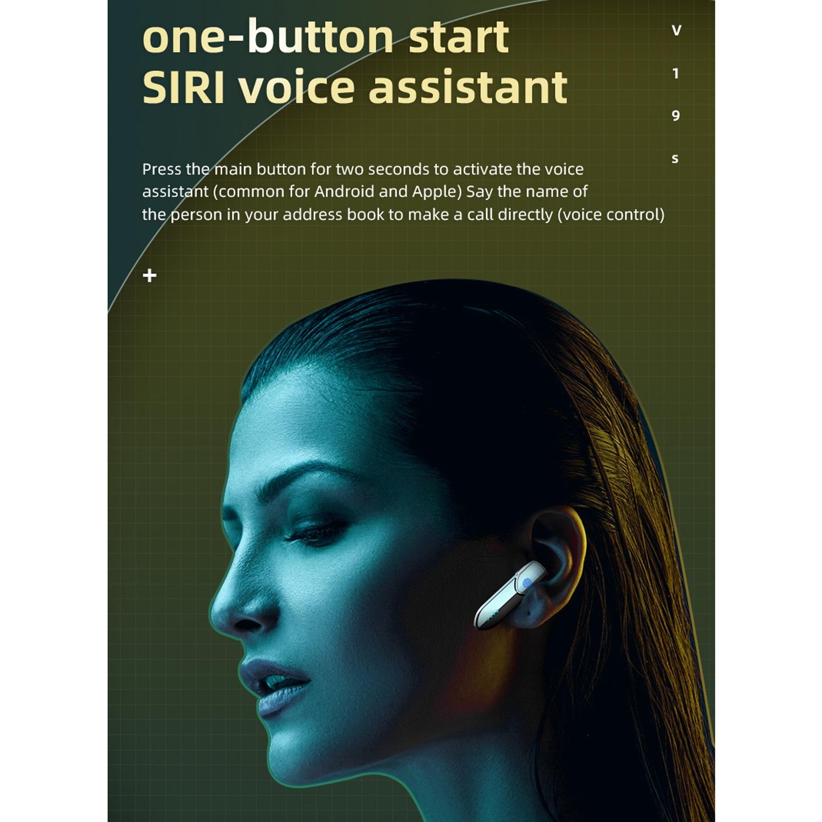 Business Style Bluetooth 5.0 Earphone with Fingerprint Touch - Black 7