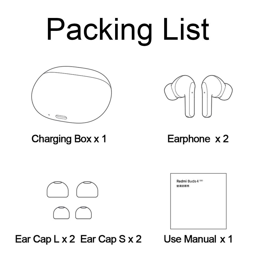 Waterproof Redmi Buds 4 Vitality Wireless Earphone with Bluetooth Calling and Noise Reduction - White 8