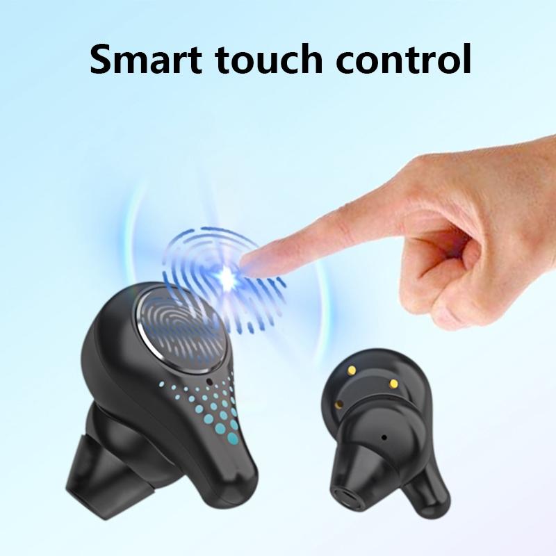 Waterproof T8 Wireless Bluetooth Earbuds with Led Display - Black 6