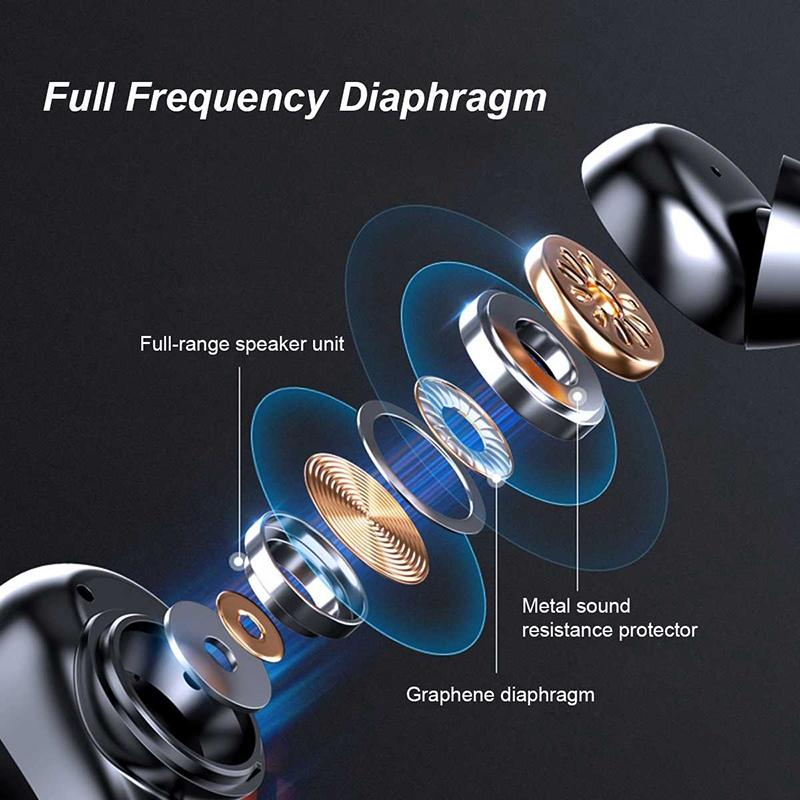 Waterproof T8 Wireless Bluetooth Earbuds with Led Display - Black 9