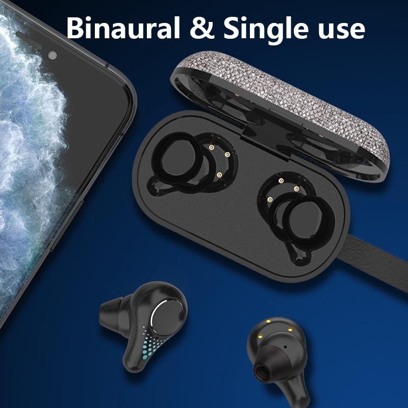 Waterproof T8 Wireless Bluetooth Earbuds with Led Display - Black 14