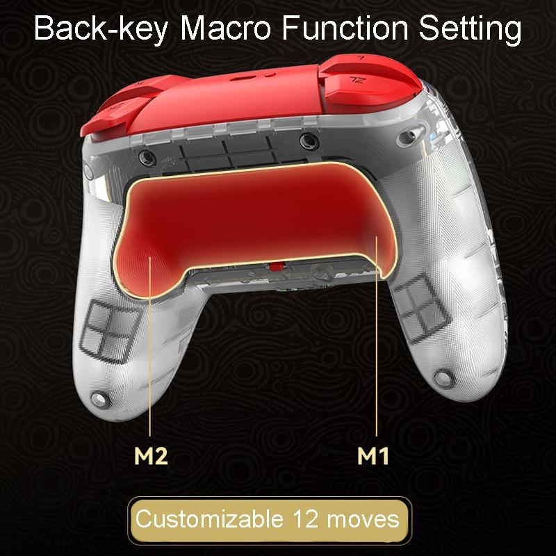 Wireless Dual Vibration Gamepad for Ps3 / Ps4 with Rgb Lights - Red 4