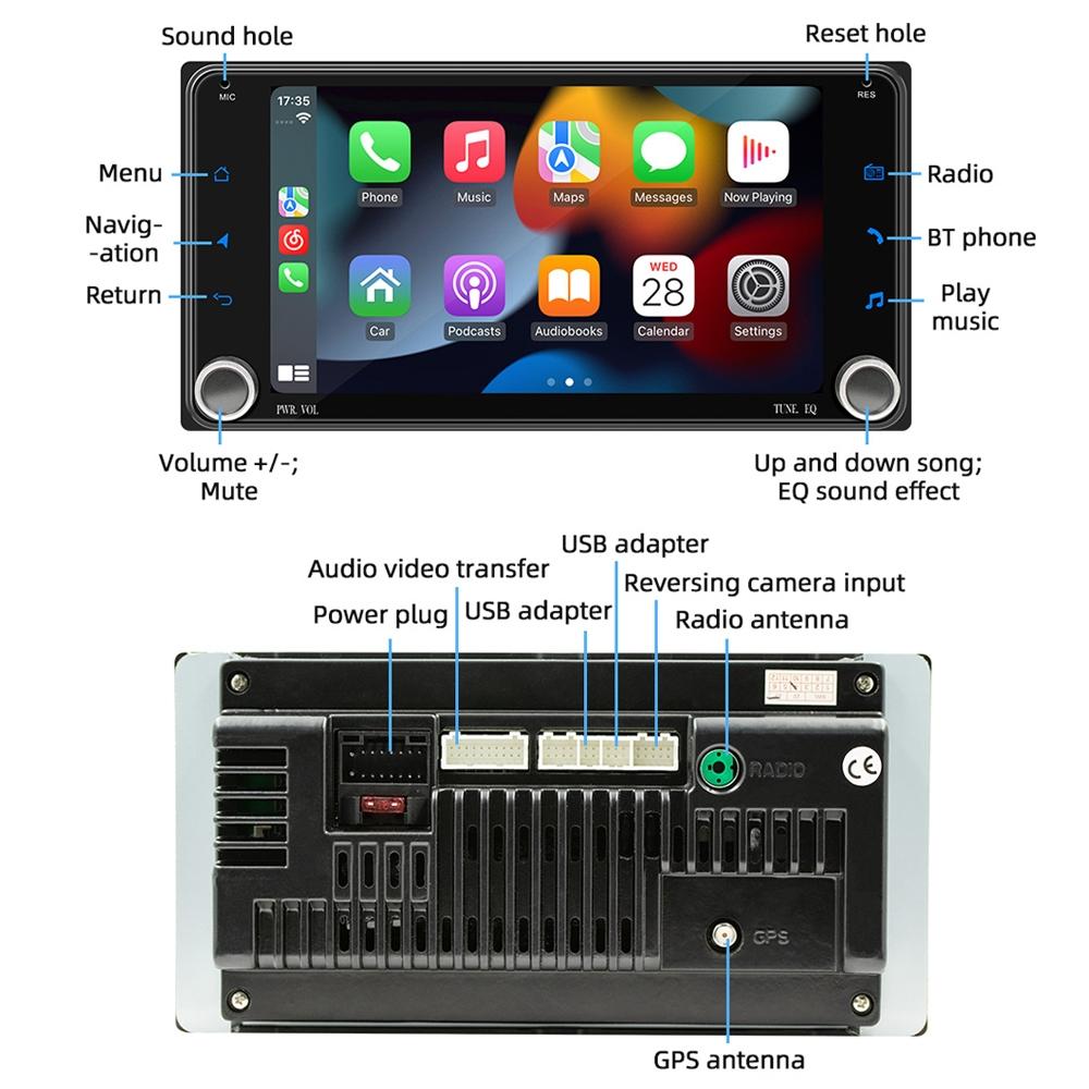 7 Inch Android Navigation For Toyota Corolla - Bluetooth Fm 1 + 32G 10