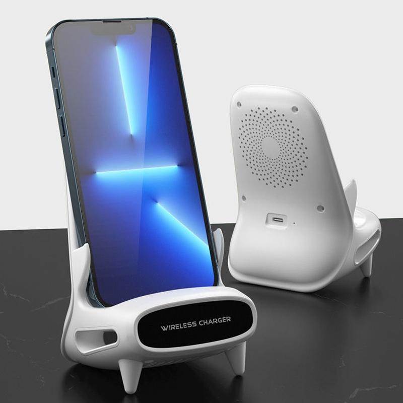 15W Vertical Wireless Charger For 4.5 11 Devices White 3
