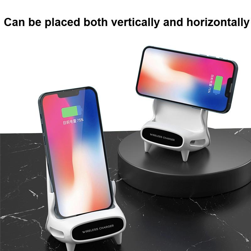 15W Vertical Wireless Charger For 4.5 11 Devices White 4