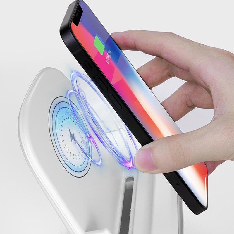 15W Vertical Wireless Charger For 4.5 11 Devices White 6