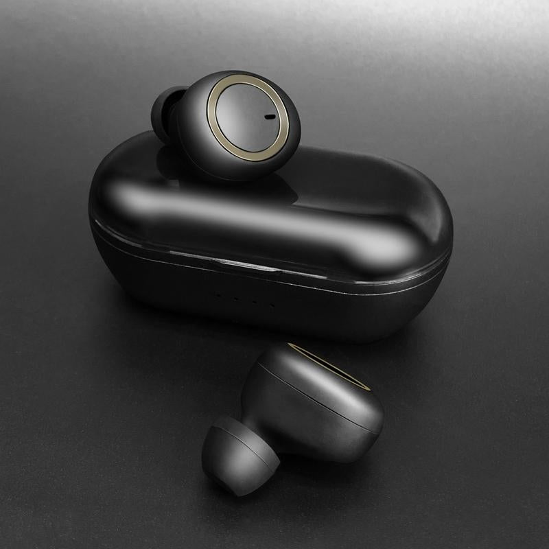 Mini Invisible Tws Bluetooth 5.0 Earphones with Charging Box & Mic - Black 8