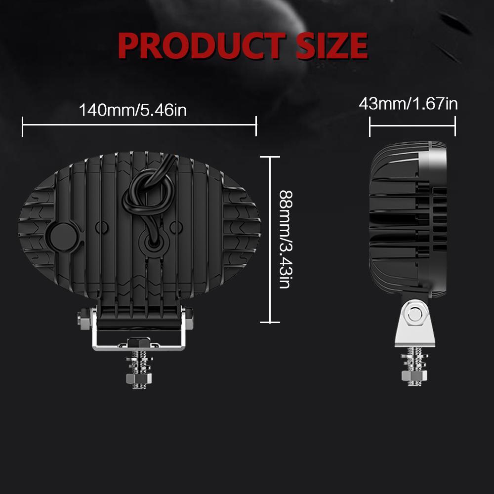 5.5 Inch Elliptical Hybrid Car Work Light 3