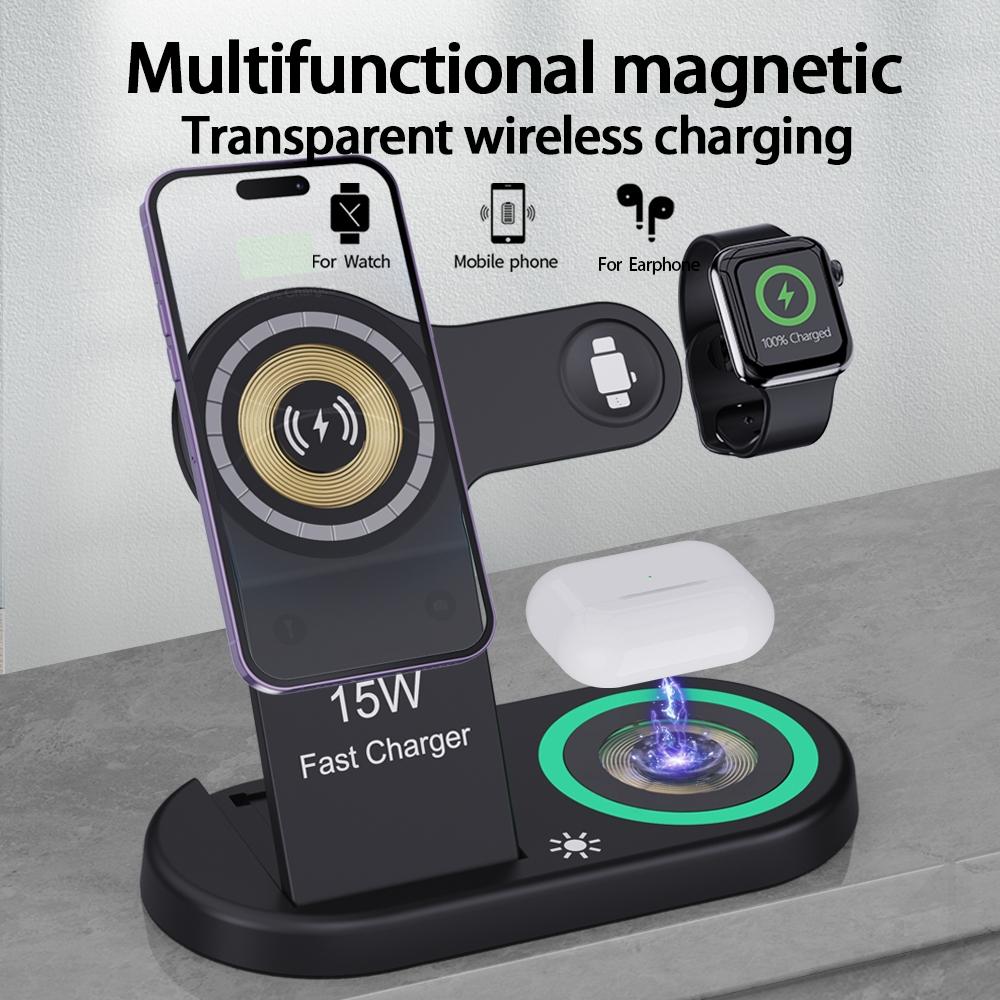 4 In 1 Magnetic Wireless Charger Black 4