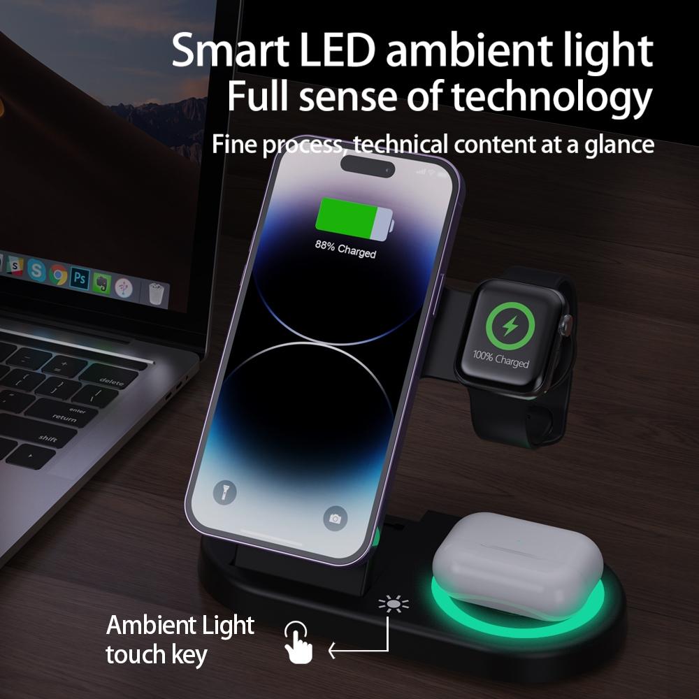 4 In 1 Magnetic Wireless Charger Black 8