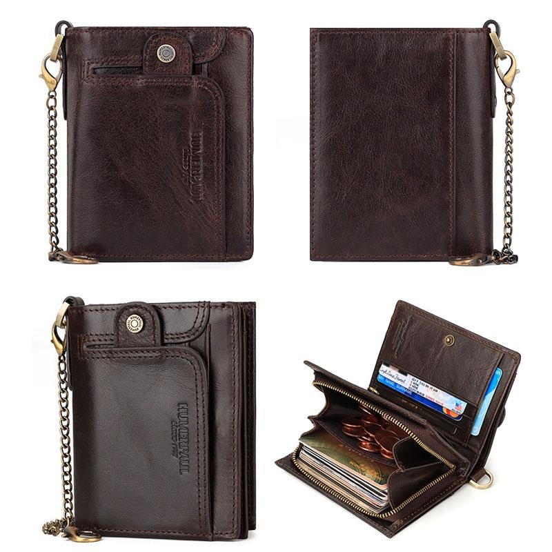 Anti-magnetic Rfid Men Wallet - Secure Protection - Khaki 4