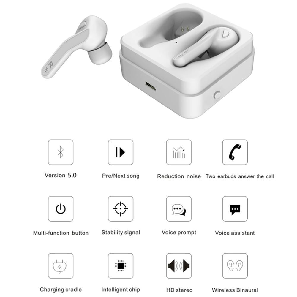Mini Touch Control Wireless Earbuds with Charger Box - Hifi Bluetooth Tws - Black 7
