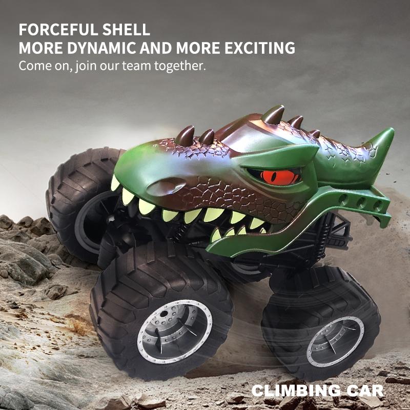 Remote Control Dinosaur Climbing Truck - 2.4g Monster - Green 8