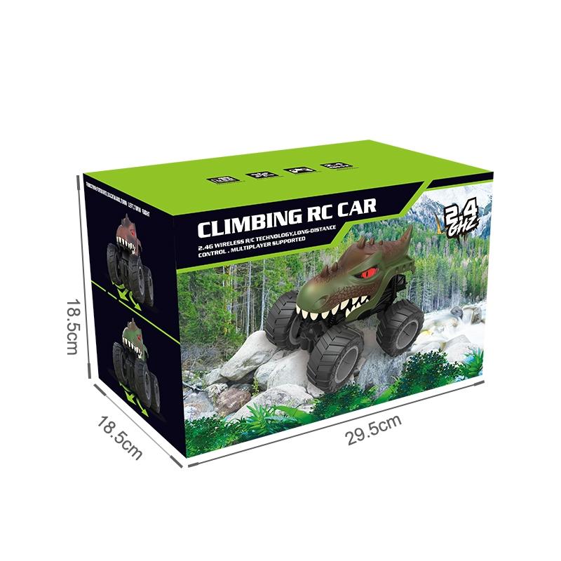 Remote Control Dinosaur Climbing Truck - 2.4g Monster - Green 10