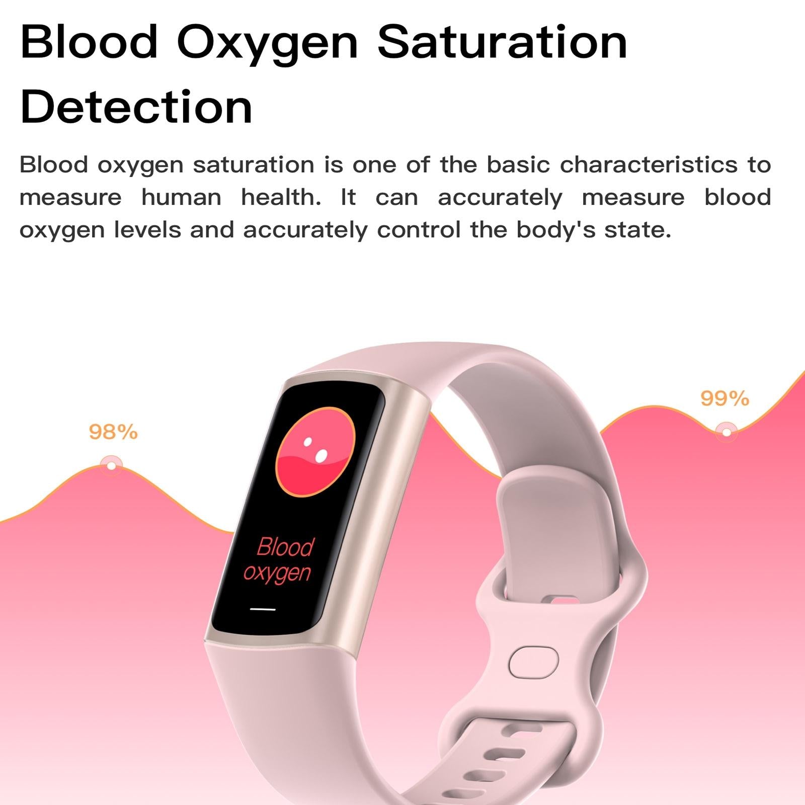 Waterproof C68L Fitness Tracker - Ip67 - White 8