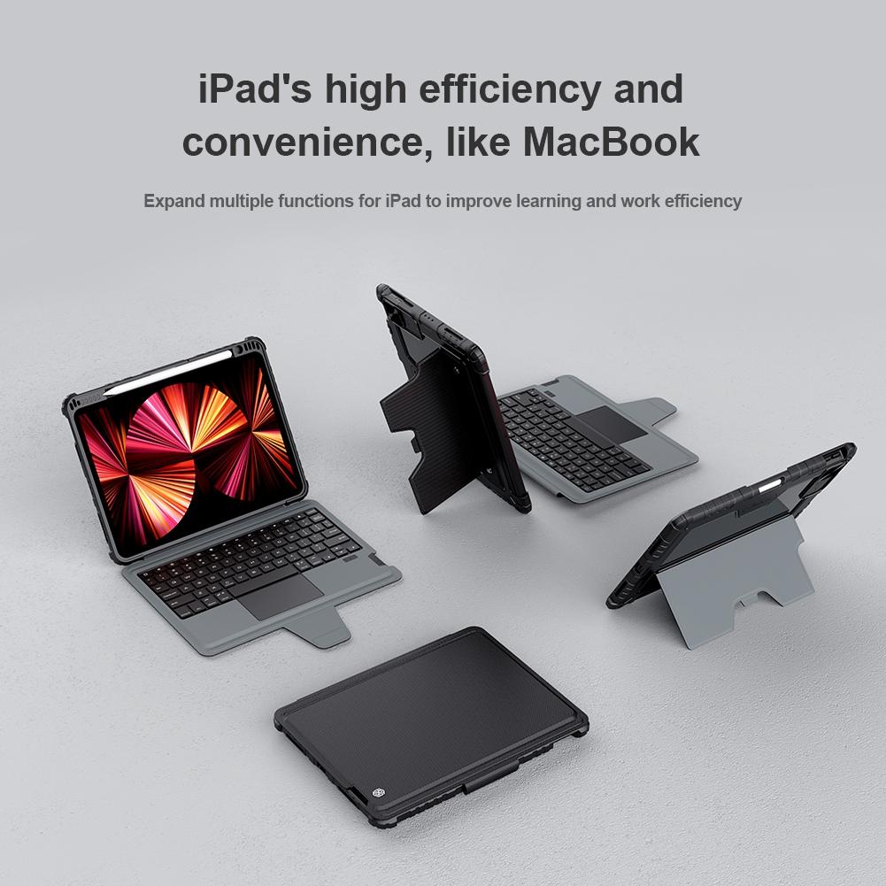 Bluetooth Touch Keyboard Smart Tablet Case For Ipad Air 10.9 / 4 / 5 / Pro 11 2020-2022 In Black 7