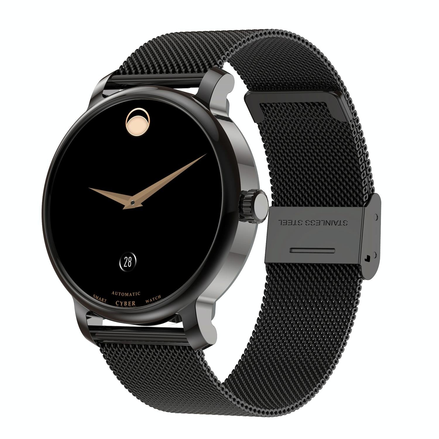 1.43 Inch Amoled Round Screen Steel Strap Smart Watch Supports Blood Oxygen Detection - Black 9