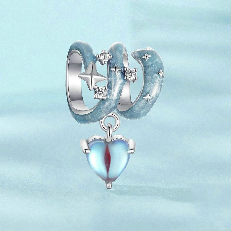 925 Sterling Silver Starry Sky Love Diy Beads 3