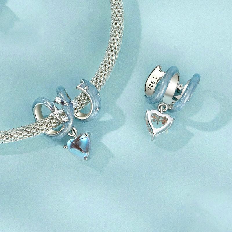 925 Sterling Silver Starry Sky Love Diy Beads 7