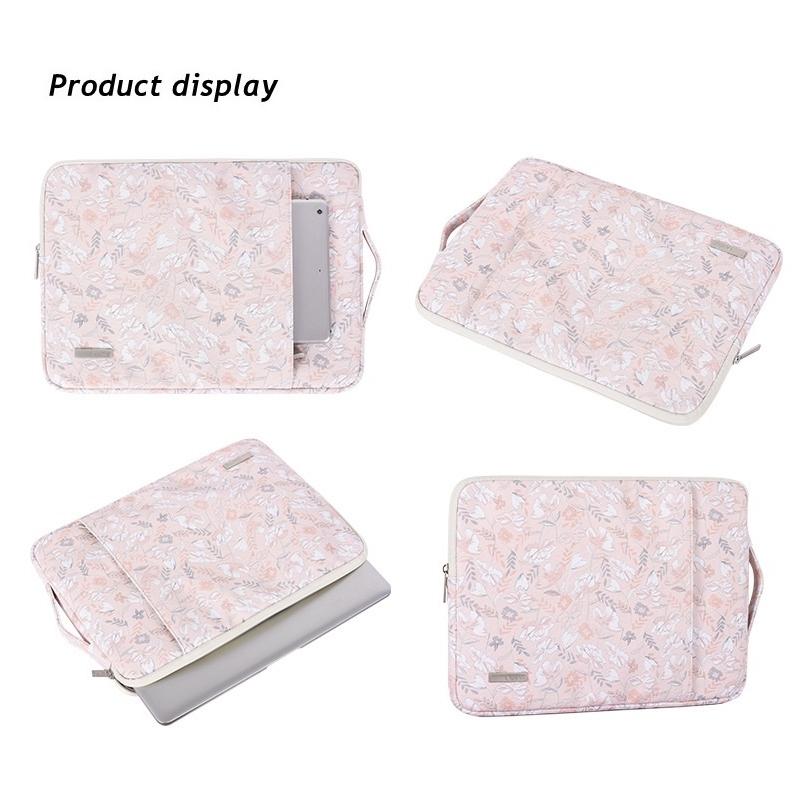 11 Inch Laptop Sleeve with Telescoping Handle - Light Pink 4