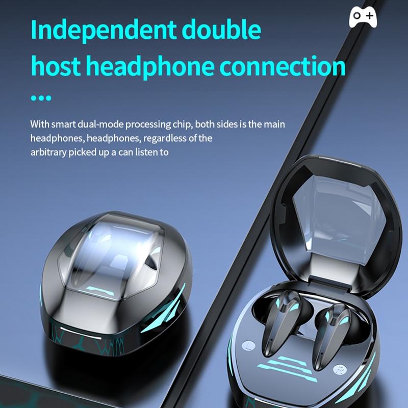 Wireless Gaming Earphones with Noise Reduction - Black 5