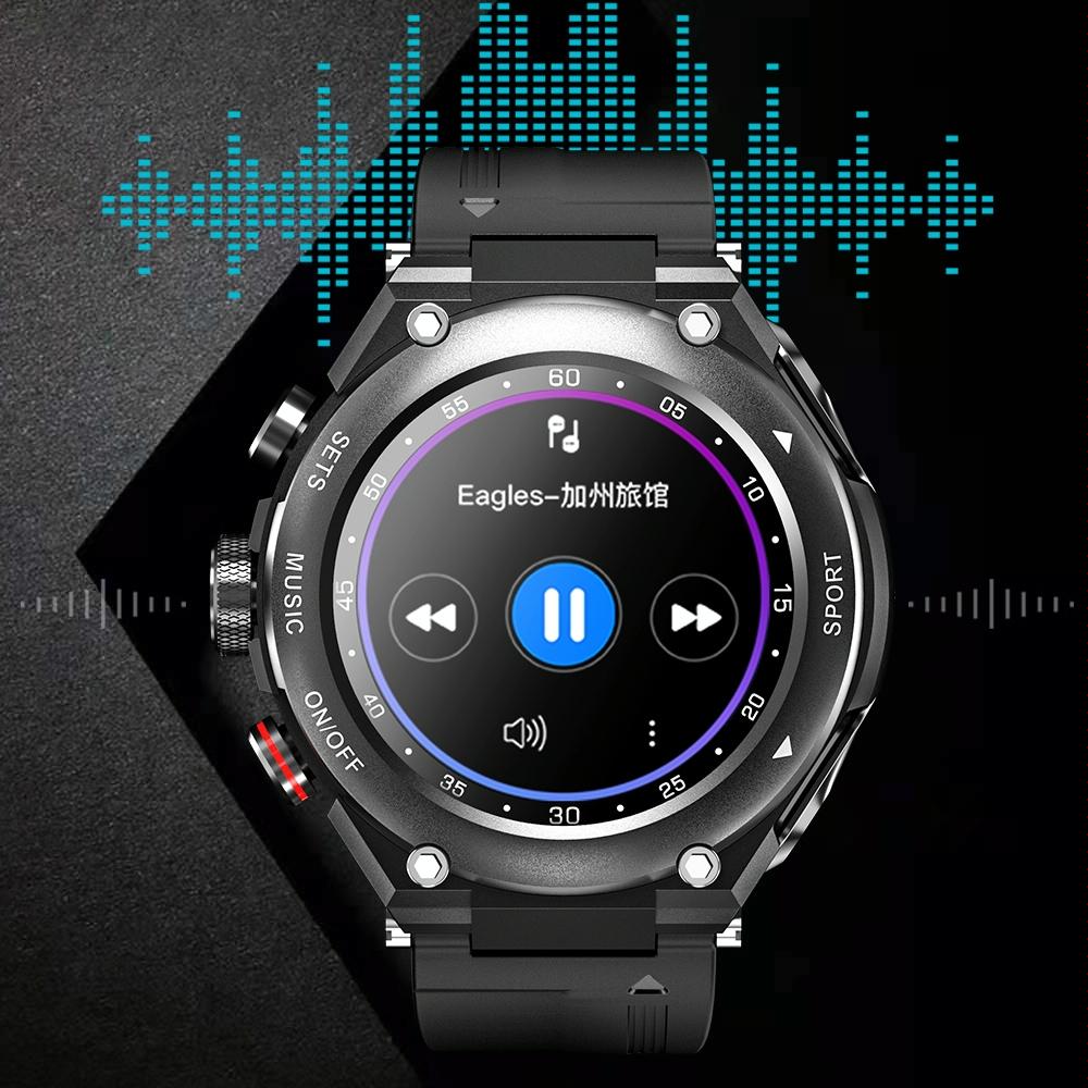 1.28 Inch Ips Touch Screen 2 In 1 Bluetooth Headset Smart Watch Support Heart Rate Monitoring / Bluetooth Music - Black 8