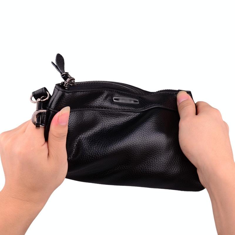Large Capacity Casual Clutch Wallet with Zipper Closure - Black 4