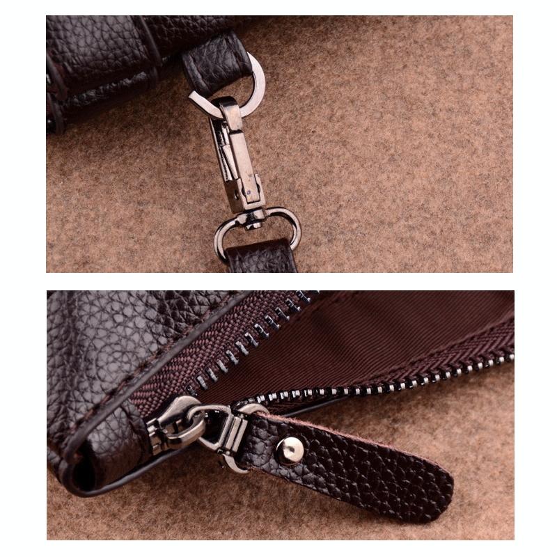 Large Capacity Casual Clutch Wallet with Zipper Closure - Black 7