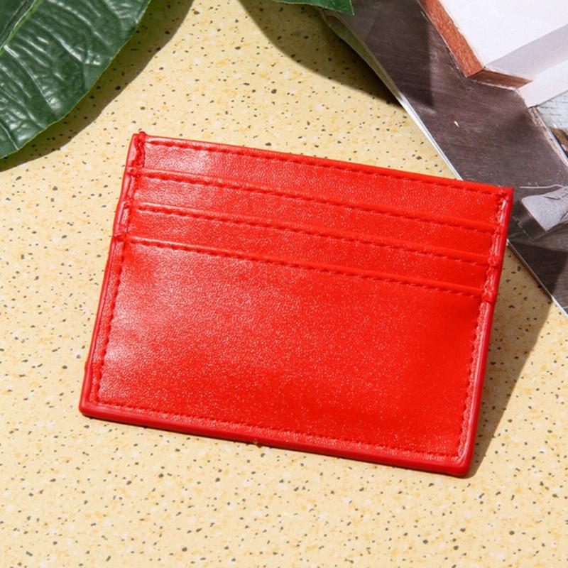 Multi Card Holder For Men Driver License Bank Cards - Red
