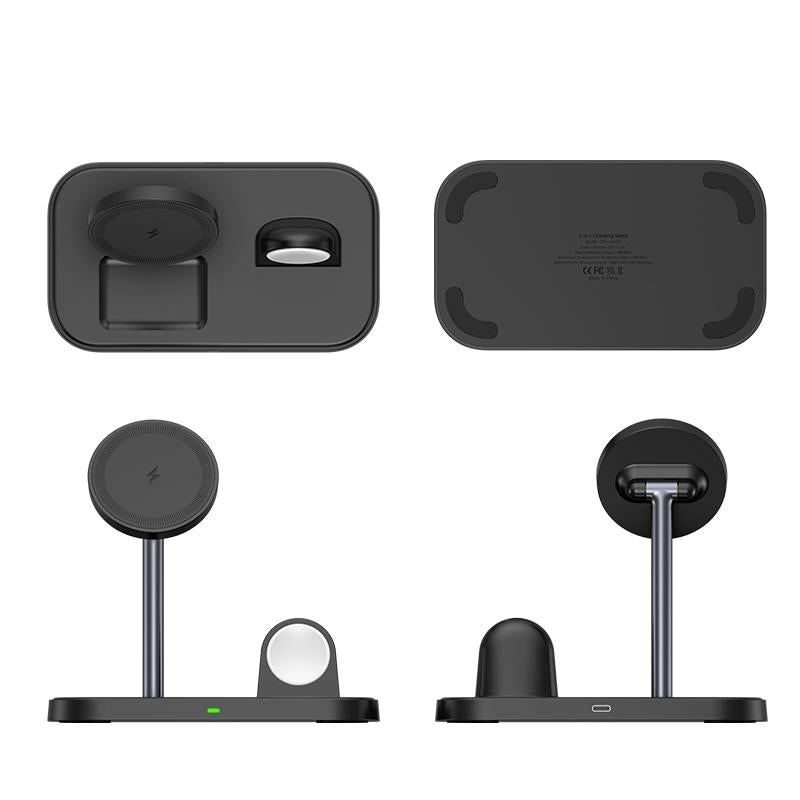 3 In 1 Magnetic Wireless Charger For Iphone & Airpods - White 4