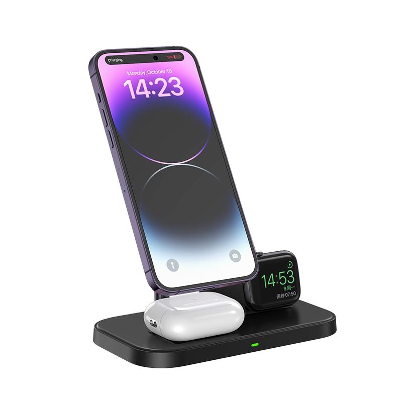 3 In 1 Magnetic Wireless Charger For Iphone & Airpods - White 11