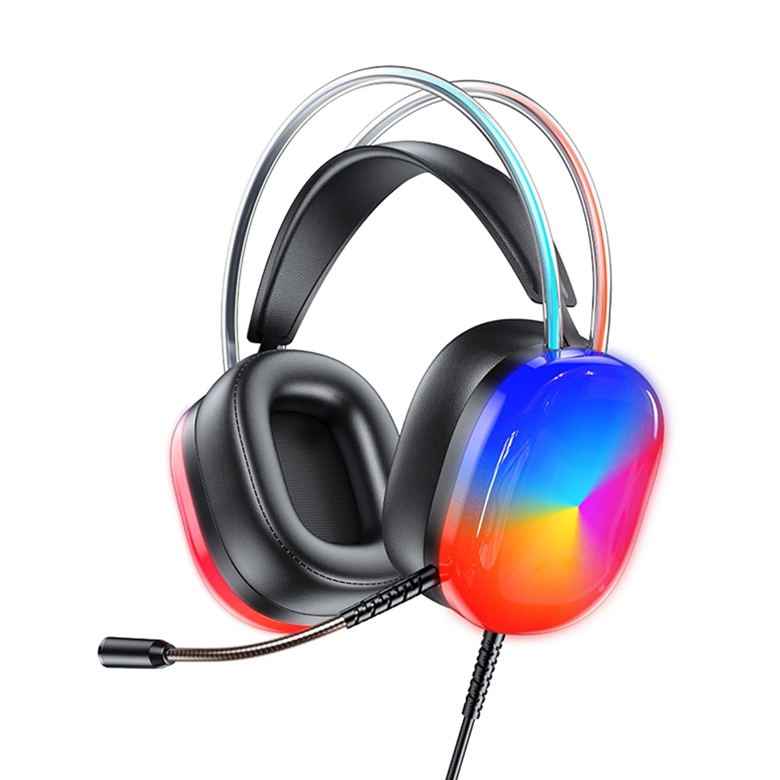 Pro Luminous Wired Headphones 2M Cable - Black 8
