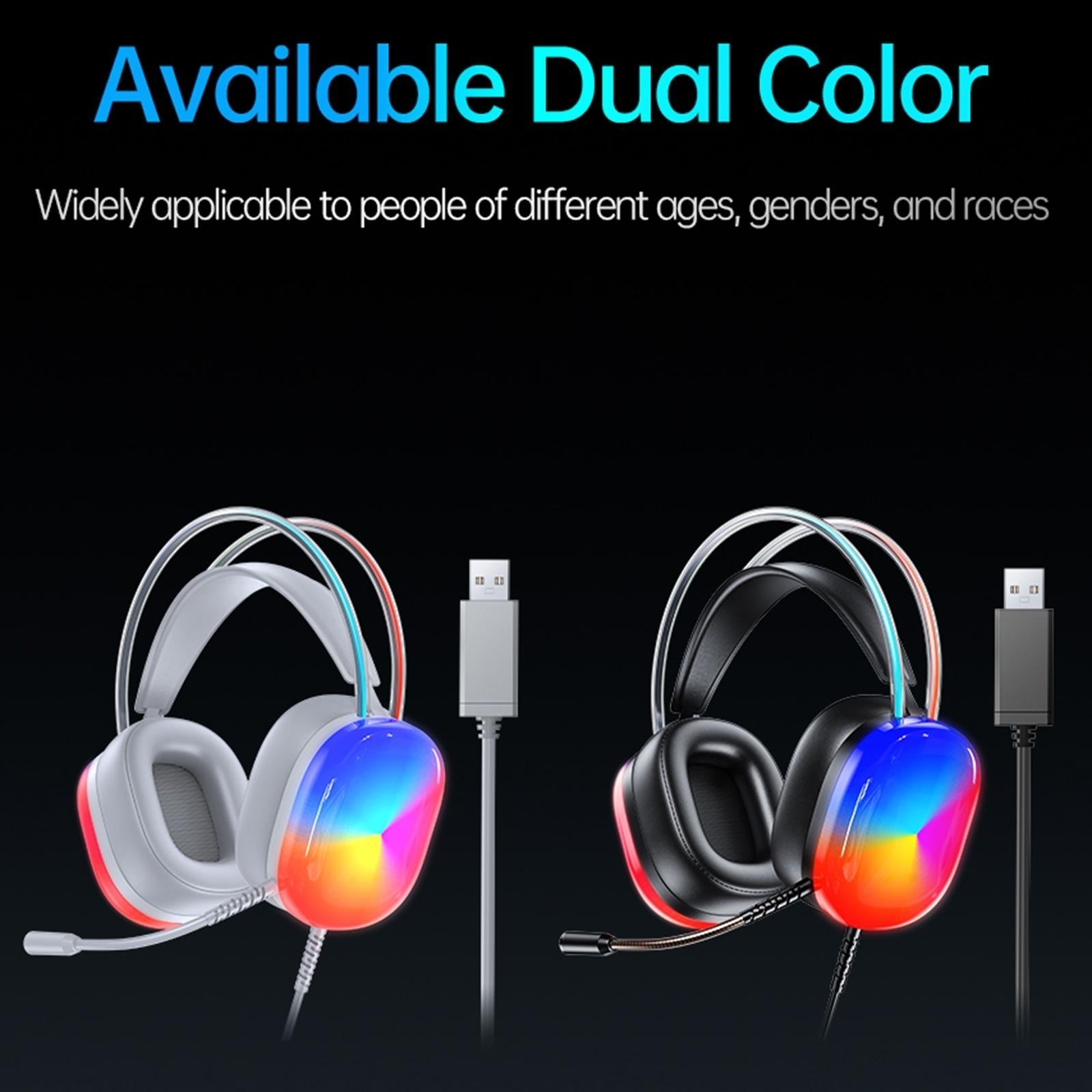 Pro Luminous Wired Headphones 2M Cable - Black 9