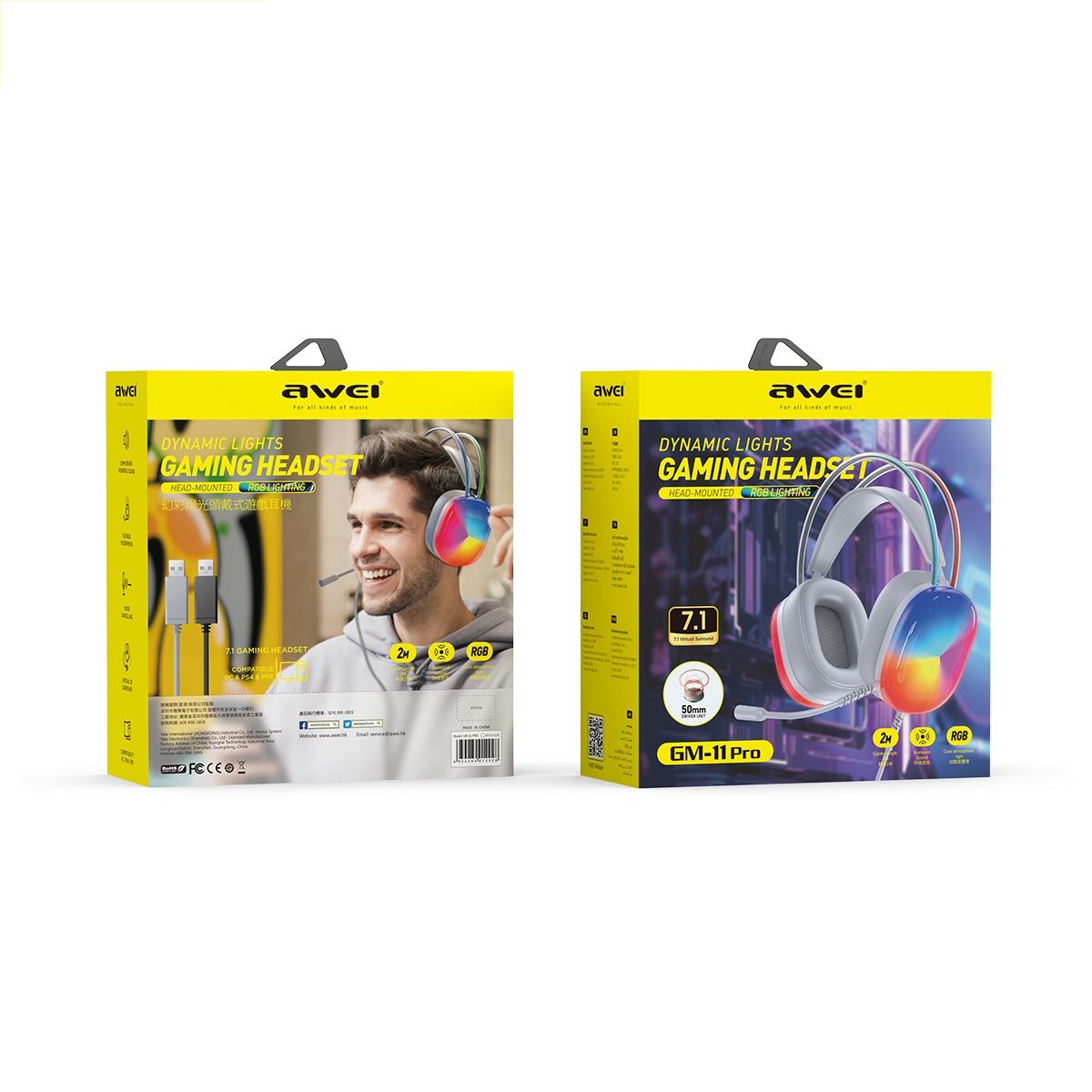 Pro Luminous Wired Headphones 2M Cable - Black 13